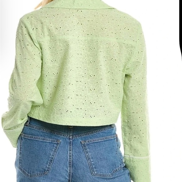 Derek Lam Women's Green
Cotton "Easton" Button-Front Eyelet - Picture 2 of 2